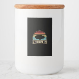 Zeppelin Retro Zeppelin Shirt Voedselcontainer Etiket