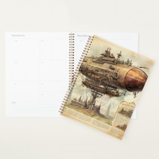 Zeppelin Steampunk vintage (10) (Devant avec enveloppe)