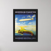 Zeppelin Trips ~ Over Zee en Land Canvas Afdruk (Voorkant)