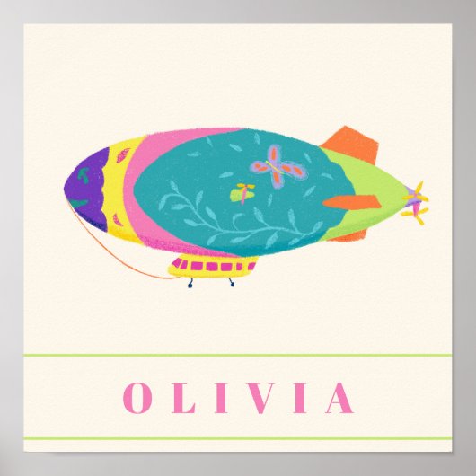 'Zeppelin' uit de 'Dream To Fly' Set van 3 Poster (Voorkant)