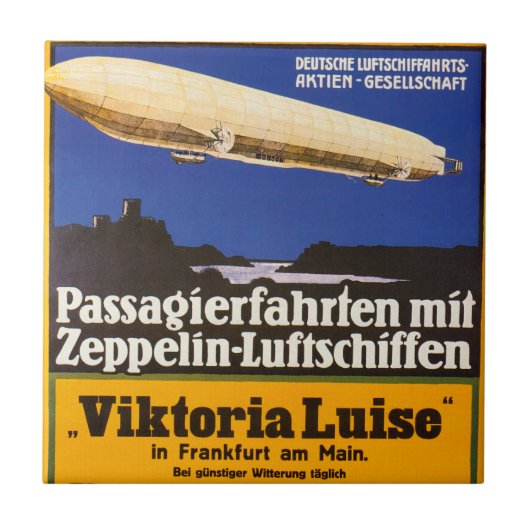 Zeppelin Viktoria Luise Tegeltje (Voorkant)