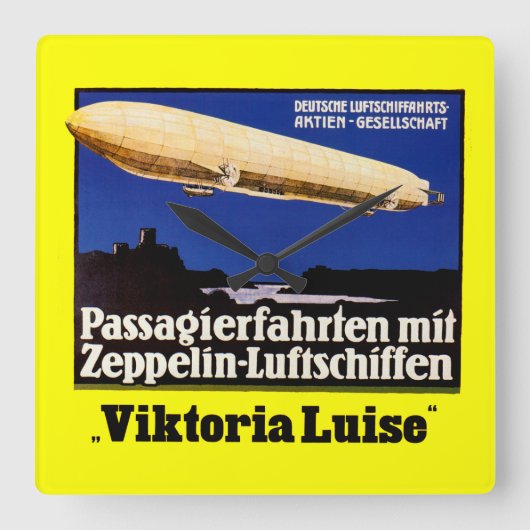 Zeppelin Viktoria Luise Vierkante Klok (Voorkant)