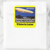 Zeppelin Viktoria Luise Vierkante Sticker (Tas)