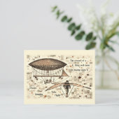 Zeppelin Vliegt Briefkaart (Staand voorkant)