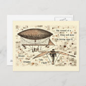 Zeppelin Vliegt Briefkaart (Voorkant / Achterkant)