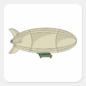 Zeppelin-vliegtransport Vierkante Sticker (Voorkant)
