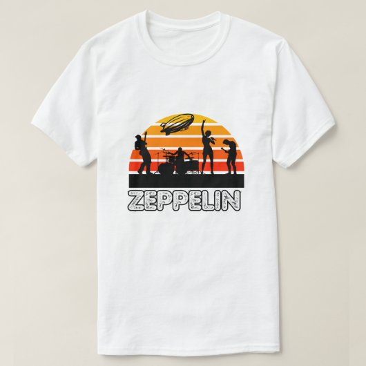 Zeppelin zonsondergang t-shirt (Design voorkant)