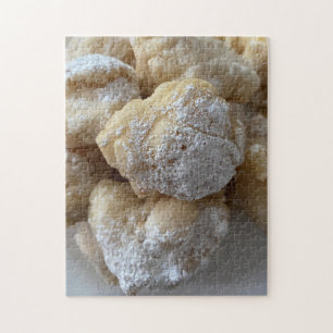 Zeppole Gebakken Deeg Donut Suiker Dessert Legpuzzel