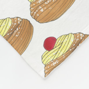 ZEPPOLE Italy Fried Dough Pastry Bakery Foodie Fleece Deken