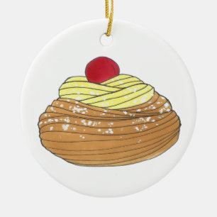 ZEPPOLE Italy Fried Dough Pastry Bakery Foodie Keramisch Ornament