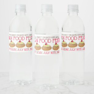 Zeppole Pastry Italiaans Siciliaans voedselfestiva Waterfles Etiket