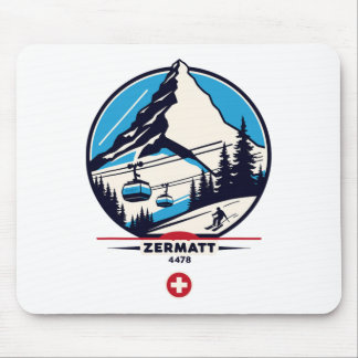 Zermatt 4478 - Skien op de Problemhorn Muismat