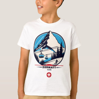 Zermatt 4478 - Skien op de Problemhorn T-shirt