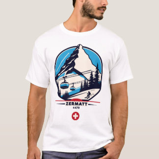 Zermatt 4478 - Skien Op De Problemhorn T-shirt