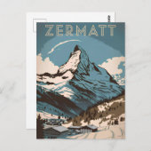 Zermatt  briefkaart (Voorkant / Achterkant)