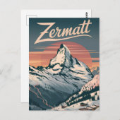 Zermatt  briefkaart (Voorkant / Achterkant)