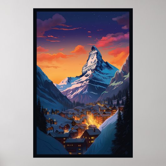 Zermatt, Cervin, Suisse, Poster (Devant)