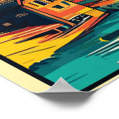 Zermatt, Cervin, Suisse, Poster de ski (Coin)