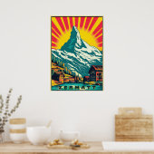 Zermatt, Cervin, Suisse, Poster de ski (Cuisine)