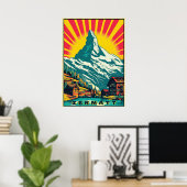 Zermatt, Cervin, Suisse, Poster de ski (Bureau à domicile)