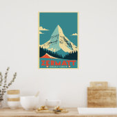 Zermatt, Cervin, Suisse, Poster de ski (Cuisine)