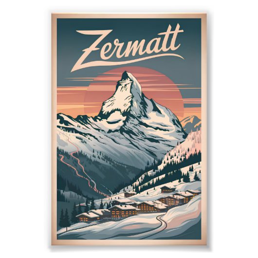 Zermatt  foto afdruk (Voorkant)