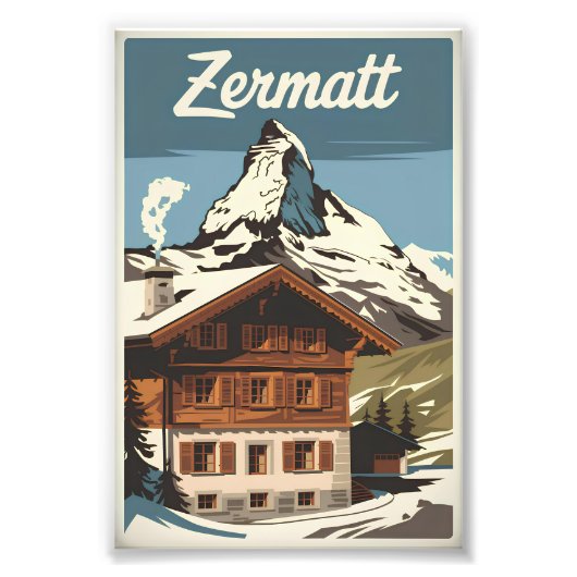 Zermatt  foto afdruk (Voorkant)