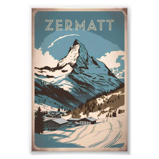 Zermatt  foto afdruk (Voorkant)