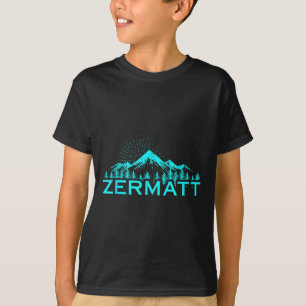 Zermatt Gebergte Alpineskiën Zwitserse Alpen Zwits T-shirt