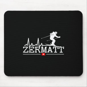 Zermatt Heartbeat Alpine Skiing Swiss Alps Switzer Muismat