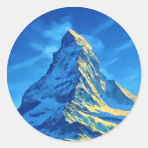 Zermatt Matterhorn Ronde Sticker