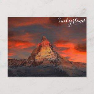 Zermatt Matterhorn Zwitserland Zwitserse Alps Suns Briefkaart