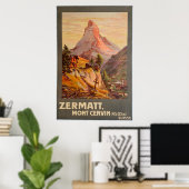 Zermatt, Mont Cervin, Suisse, Poster de ski (Bureau à domicile)