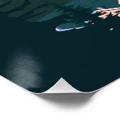 Zermatt poster de la station de ski, rétro, Alpes  (Coin)