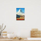 Zermatt Suisse vintage voyage Poster (Cuisine)