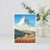 Zermatt Suisse voyage vintage Carte postale (Debout devant)