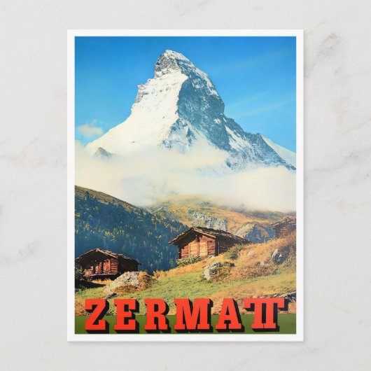 Zermatt Suisse voyage vintage Carte postale (Devant)