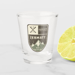 Zermatt Swiss Alps Valais Zwitserland Shot Glas