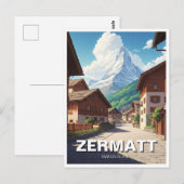 Zermatt Switzerland Matterhorn Briefkaart (Voorkant / Achterkant)