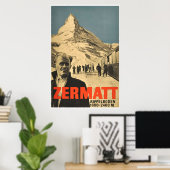 Zermatt, Switzerland,Ski Poster (Bureau à domicile)