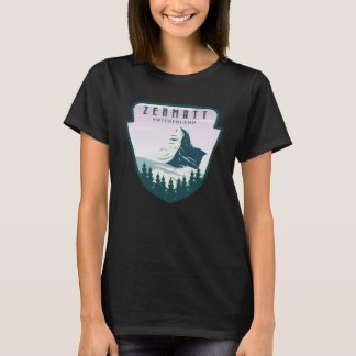 Zermatt Switzerland Vintage Snow Ski Matterhorn Sw T-shirt