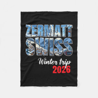 Zermatt Switzerland Winter Trip 2026 Alps Ski Swis Fleece Deken