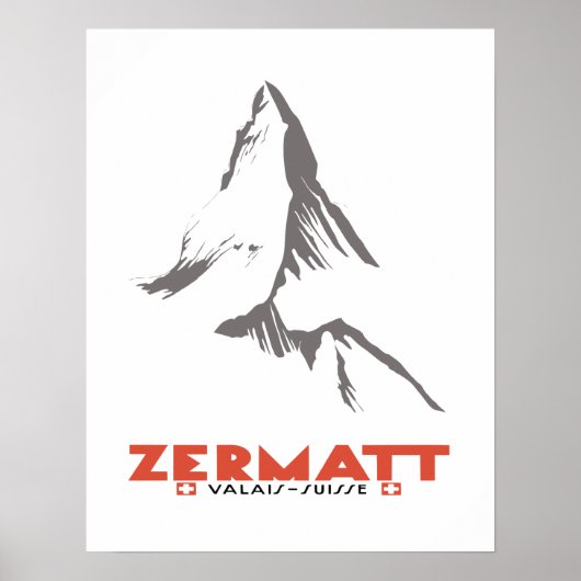 Zermatt, Valais, Suisse, Affiche de ski (Devant)