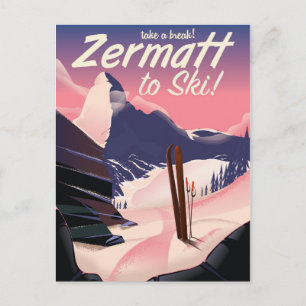 Zermatt vintage reisposter briefkaart
