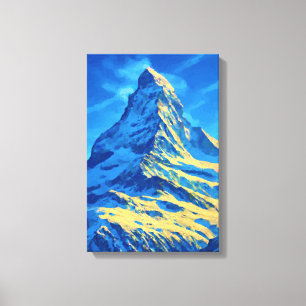 Zermatt Vintage Travel Canvas Afdruk