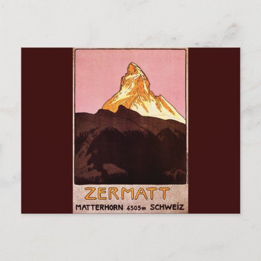 Zermatt Zwitserland Briefkaart (Voorkant)