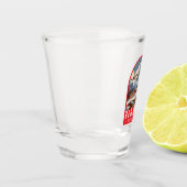 Zermatt Zwitserland Illustratie Reizen Art Retro Shot Glas (Links)