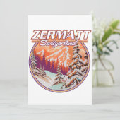 Zermatt Zwitserland logo Kaart (Staand voorkant)