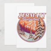 Zermatt Zwitserland logo Kaart (Voorkant / Achterkant)