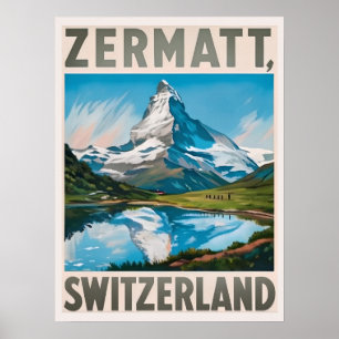  Zermatt Zwitserland Matterhorn Poster